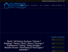 Tablet Screenshot of nopressureroofcleaning.com